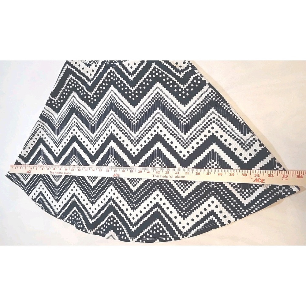Maurices Sun Dress Size Medium Black & White Sleeveless 1/4 Zipper Back Heavier - Picture 16 of 16